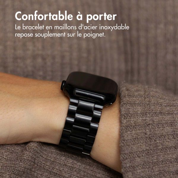 imoshion Bracelet acier Apple Watch | 44/45/46/49 mm - Noir