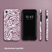 Selencia Coque arrière Vivid Apple iPhone SE (2022 / 2020) / 8 / 7 / 6(s) - Trippy Swirl Dark Rose