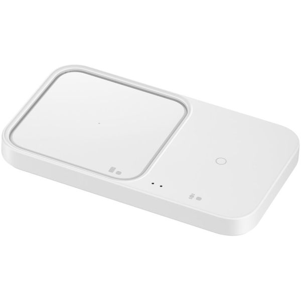 Samsung ﻿Wireless Charger Duo - Chargeur sans fil - Sans adaptateur et câble de charge - 15 Watt - Blanc