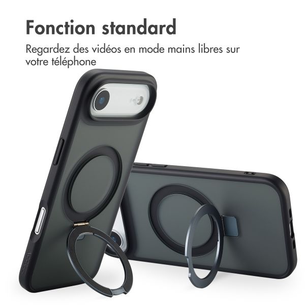 Accezz Coque Ring Stand avec MagSafe Apple iPhone Air - Noir