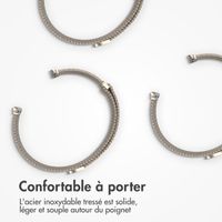 imoshion Bracelet magnétique milanais Apple Watch Series 1 - 9 / SE (38/40/41 mm) | Series 10 / 11 (42 mm) - Taille S - Starlight