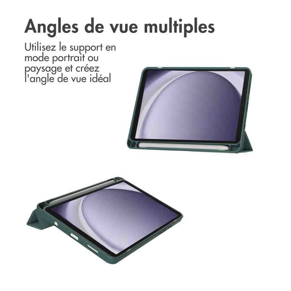 imoshion Coque tablette rigide Trifold Samsung Galaxy Tab A9 8.7 pouces - Vert