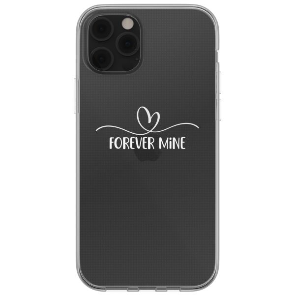 Coque personnalisée avec un cœur élégant iPhone 12 (Pro) - Transparent