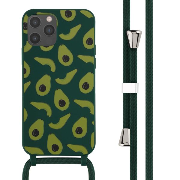 imoshion Coque design en silicone avec cordon iPhone 12 (Pro) - Avocado Green