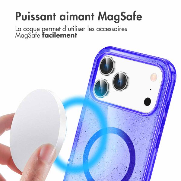 imoshion Coque Pailletée avec MagSafe Apple iPhone 17 Pro Max - Violet