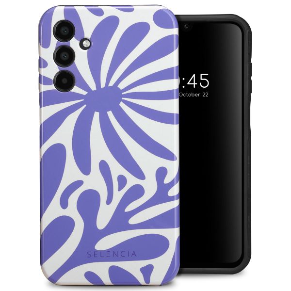 Selencia Coque arrière Vivid Tough Samsung Galaxy A15 (5G/4G) - Modern Bloom Sapphire Blue