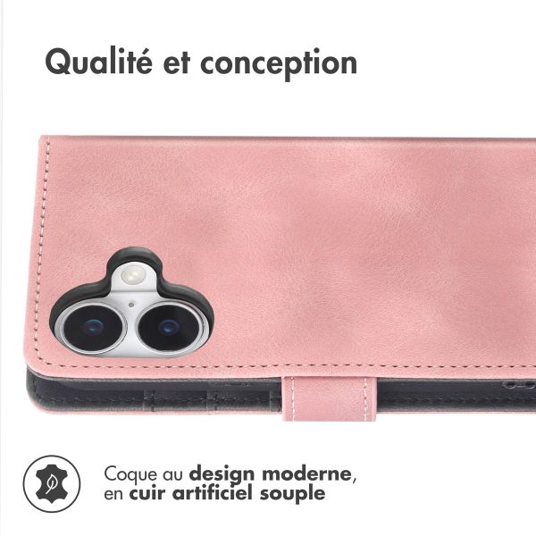 imoshion Etui de télephone portefeuille avec cordon Apple iPhone 16 - Roze