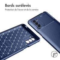 imoshion Coque silicone Carbon Motorola Moto G41 - Bleu