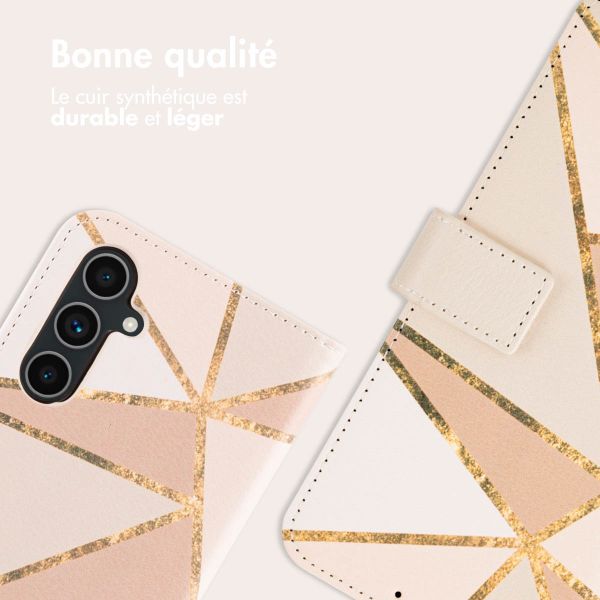 imoshion Étui de télephone portefeuille Design Samsung Galaxy A54 (5G) - Beige Graphic