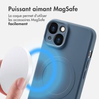 imoshion Coque Couleur avec MagSafe iPhone 14 - Bleu foncé