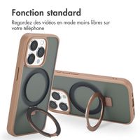 Accezz Coque Ring Stand avec MagSafe iPhone 15 Pro - Brown