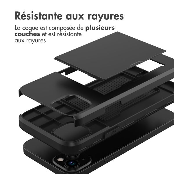 imoshion Coque arrière avec porte-cartes Apple iPhone 15 Plus - Noir