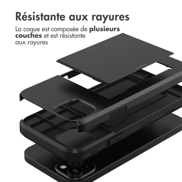 imoshion Coque arrière avec porte-cartes iPhone 15 Plus - Noir