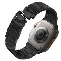 Uniq Bracelet Osta en acier avec maillons auto-ajustables Apple Watch Series 1 t/m 11 / SE / Ultra (44/45/46/49 mm) - Midnight Black