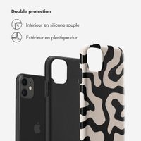 Selencia Coque arrière Vivid Apple iPhone 11 - Art Wave Black
