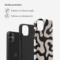 Selencia Coque arrière Vivid Tough iPhone 11 - Art Wave Black