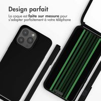 imoshion Coque en silicone avec cordon Apple iPhone 15 Pro Max - Noir