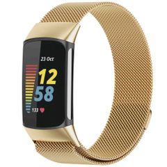 imoshion Bracelet magnétique milanais le Fitbit Charge 5 / Charge 6 - Taille S - Dorée