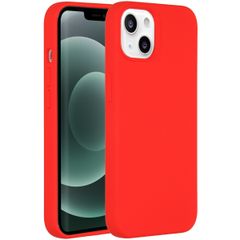 Accezz Coque Liquid Silicone iPhone 13 Mini - Rouge