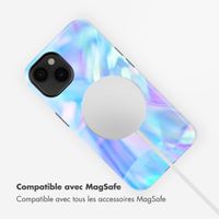 Selencia Coque arrière Vivid Tough avec MagSafe iPhone 14 - Holographic Blue Dream