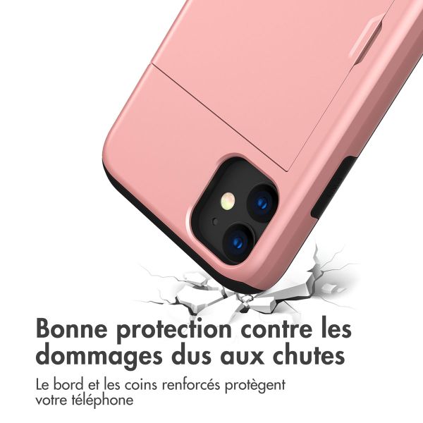 imoshion Coque arrière avec porte-cartes Apple iPhone 11 - Rose Doré