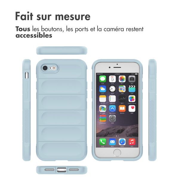 imoshion Coque arrière EasyGrip iPhone SE (2022 / 2020) / 8 / 7 - Bleu clair