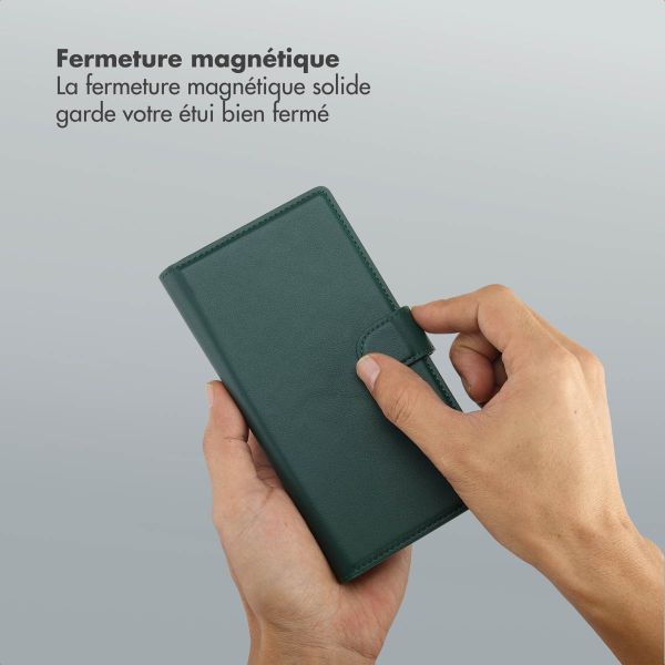 Selencia Étui portefeuille amovible Olyn avec MagSafe Samsung Galaxy S25 Ultra - Vert