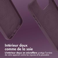 Accezz Coque arrière en cuir avec MagSafe Apple iPhone 15 Pro Max - Heath Purple