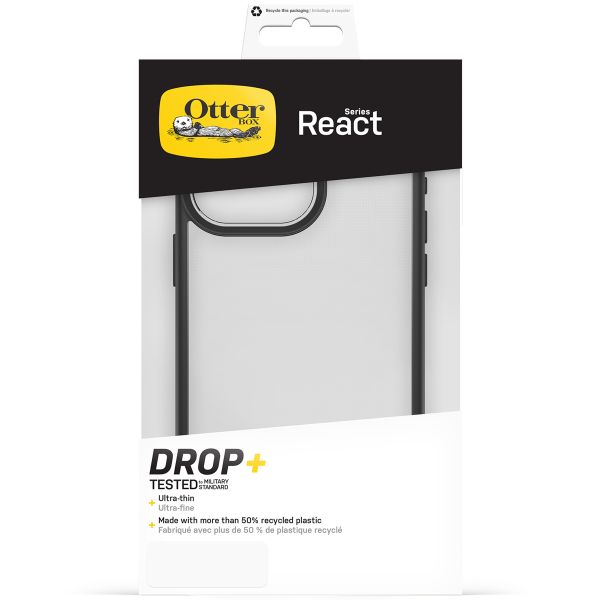 OtterBox Coque arrière React Apple iPhone 15 Pro Max- Transparent / Noir