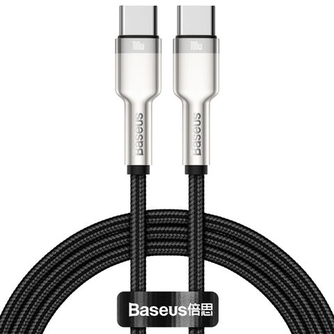 Baseus Cafule Series câble USB-C vers USB-C - Métal - 100 Watt - 1 mètre - Noir