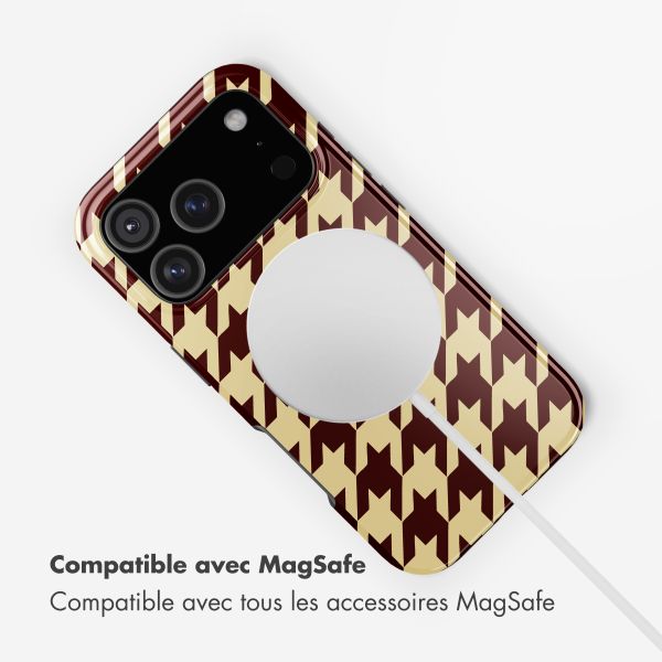Selencia Coque arrière Vivid avec MagSafe Apple iPhone 17 Pro - Pied-de-Poule