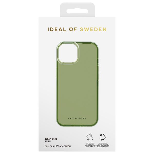 iDeal of Sweden Coque Clear iPhone 15 - Khaki