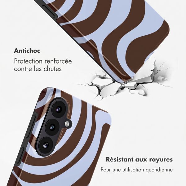 Selencia Coque arrière Vivid avec MagSafe Samsung Galaxy S26 - Dream Swirl Chocolate