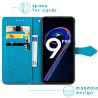 imoshion Etui de téléphone portefeuille Mandala Realme 9 Pro - Turquoise