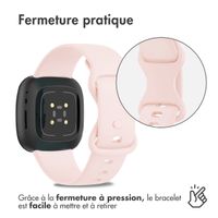 imoshion Bracelet en silicone le Fitbit Versa 4 / 3 / Sense (2) - Rose