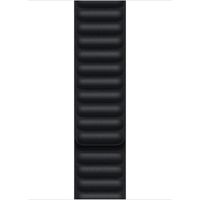Apple Bracelet Leather Link Apple Watch Series 1 t/m 9 / SE (38/40/41 mm) | Series 10 / 11 (42 mm) - Taille M/L - Midnight