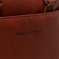 The Chesterfield Brand Sac ordinateur 15-15.6 pouces Manhattan - Cuir véritable - Cognac