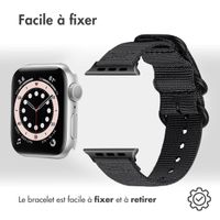 imoshion Bracelet en nylon Apple Watch Series 1-9 / SE - 38/40/41 mm / Series 10 - 42 mm - Noir