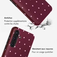 Selencia Coque arrière Vivid Samsung Galaxy S25 - Happy Dots Burgundy