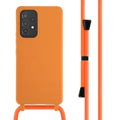 imoshion ﻿Coque en silicone avec cordon Samsung Galaxy A53 - Orange