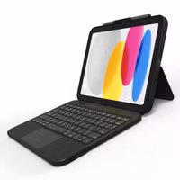 ZAGG Coque AZERTY clavier tablette Tough Keys Apple iPad 11 (2025) 11 pouces A16  / iPad 10 (2022) 10.9 pouces - Noir