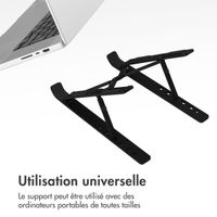 Accezz Support pour ordinateur portable - Support pour laptop - Réglable et pliable - Noir