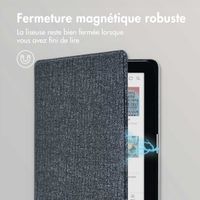 imoshion Étui de liseuse portefeuille Canvas Sleepcover Kobo Clara Colour / Kobo Clara BW - Glitter Noir