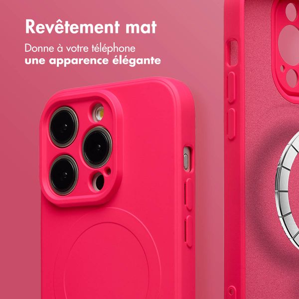 imoshion Coque Couleur avec MagSafe Apple iPhone 15 Pro Max - Neon Pink