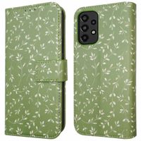 imoshion Étui de téléphone portefeuille Design Samsung Galaxy A33 - Green Flowers