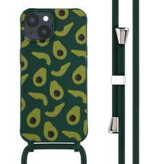 imoshion Coque design en silicone avec cordon Apple iPhone 14 - Avocado Green
