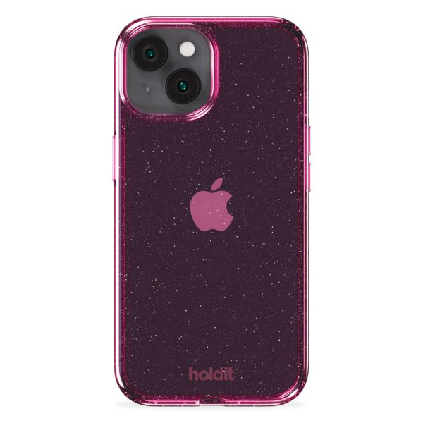 Holdit Coque Pailletée iPhone 13 / 14 / 15 - Pink