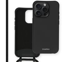 imoshion Coque de couleur avec cordon amovible Apple iPhone 15 Pro - Noir