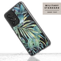 Selencia Coque très protectrice Fashion Samsung Galaxy A33 - Green Jungle Leaves