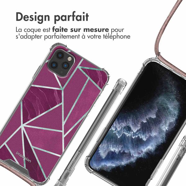 imoshion Coque Design avec cordon iPhone 11 Pro Max - Bordeaux Graphic